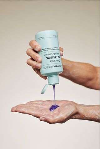 Silvina London Grey Hair Shampoo: Combat Brassiness with Blue Formula