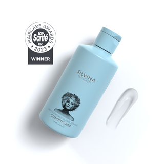 Silvina London conditioner product designed to nourish and smooth grey hair