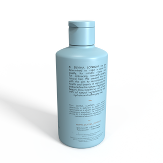 Silvina London conditioner bottle showcasing its sleek design and product information