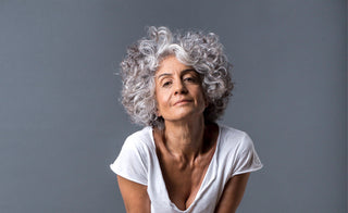 Silvina NEDER Greyhair model silver hair goinggrey